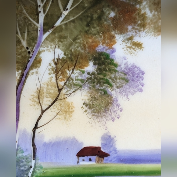 Vintage Noritake Morimura Finger Plate Dish Bowl Lake Scene Swan - Picture 5 of 9